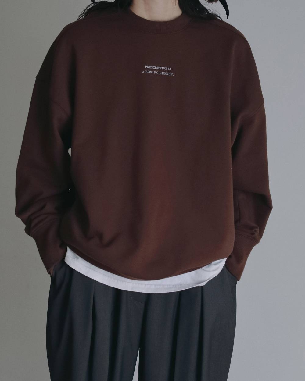 Embroidery Over Sweat Embroidery Over Sweat,エンブロイダリー オーバー スウェット,62620609,トップス,スウェット,ànuke,アンヌーク,lifes,ライフズ,26ss,26fall,26aw