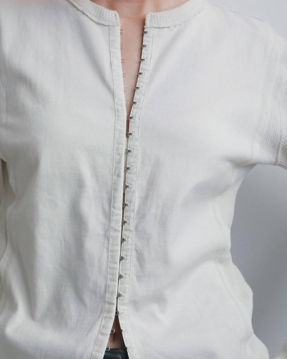 Jacquardrib Fronthook Tops Jacquardrib Fronthook Tops,ジャカードリブ フロントフック トップス,62620621,トップス,カットソー,カットソートップス,ànuke,アンヌーク,lifes,ライフズ,26fall,26aw