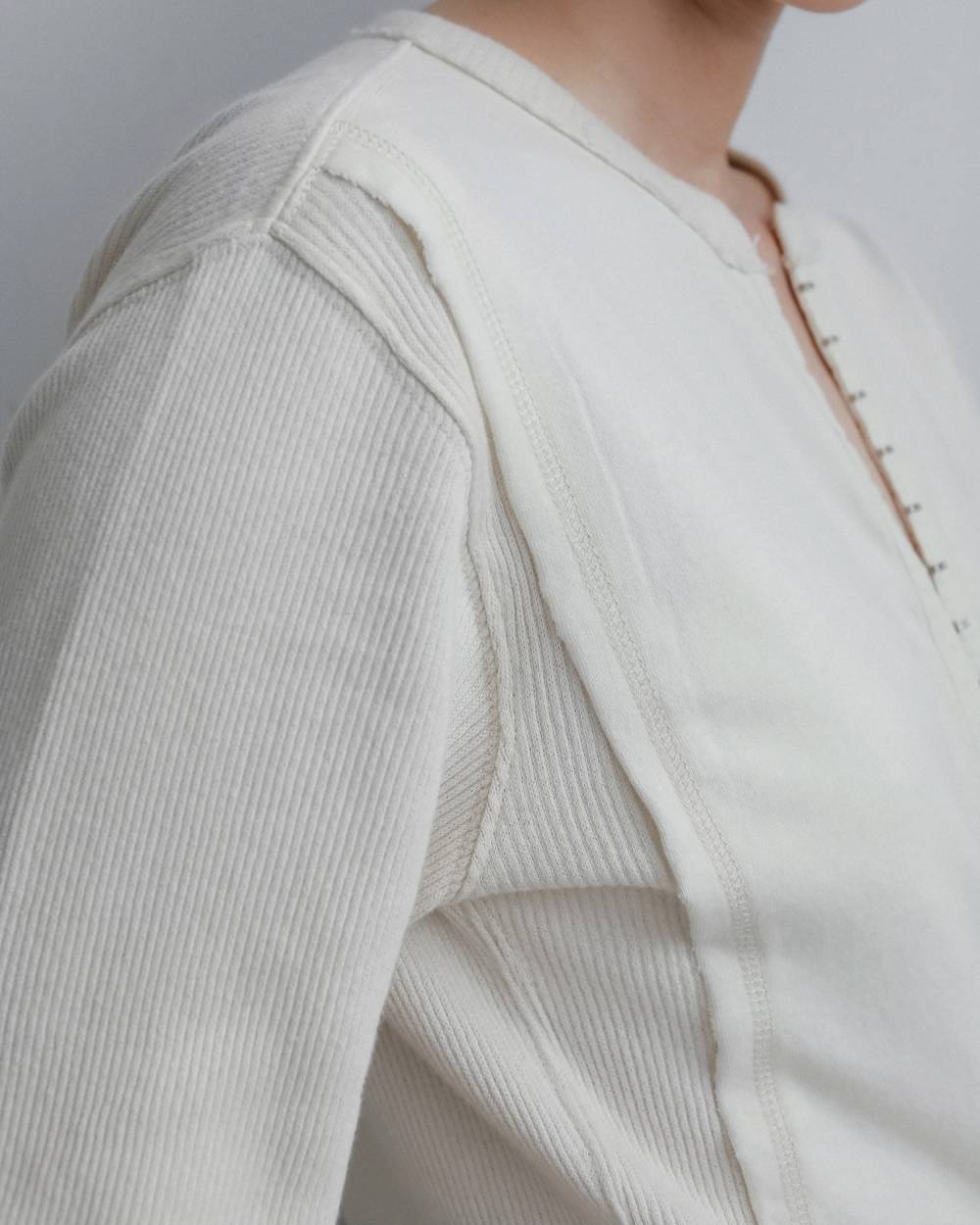 Jacquardrib Fronthook Tops Jacquardrib Fronthook Tops,ジャカードリブ フロントフック トップス,62620621,トップス,カットソー,カットソートップス,ànuke,アンヌーク,lifes,ライフズ,26fall,26aw