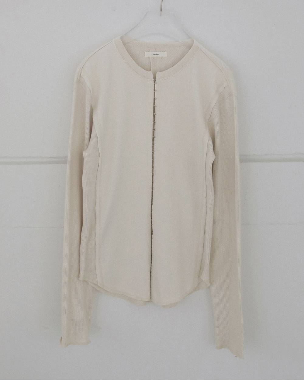 Jacquardrib Fronthook Tops Jacquardrib Fronthook Tops,ジャカードリブ フロントフック トップス,62620621,トップス,カットソー,カットソートップス,ànuke,アンヌーク,lifes,ライフズ,26fall,26aw
