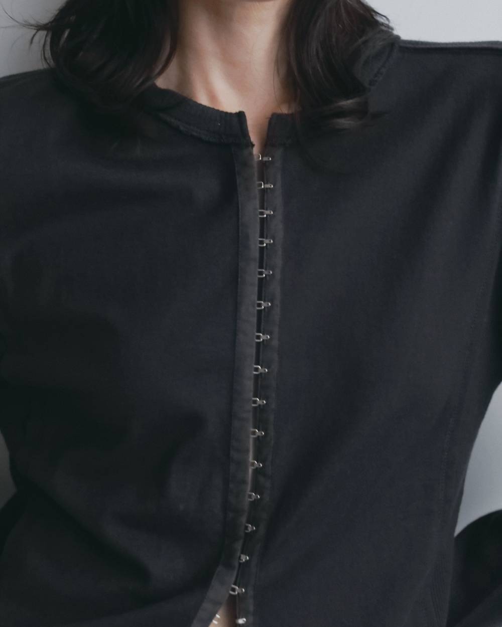 Jacquardrib Fronthook Tops Jacquardrib Fronthook Tops,ジャカードリブ フロントフック トップス,62620621,トップス,カットソー,カットソートップス,ànuke,アンヌーク,lifes,ライフズ,26fall,26aw