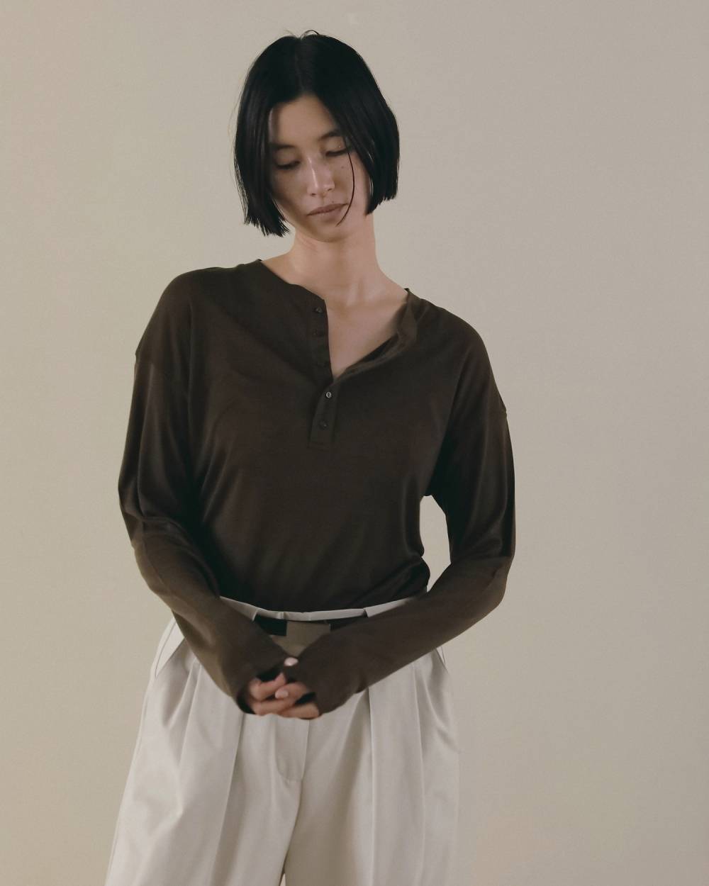 Wool Sheer Henleytops Wool Sheer Henleytops,ウール シアー ヘンリー トップス,62620623,トップス,Tシャツ,カットソー,ウール,ànuke,アンヌーク,lifes,ライフズ,26fall,26aw