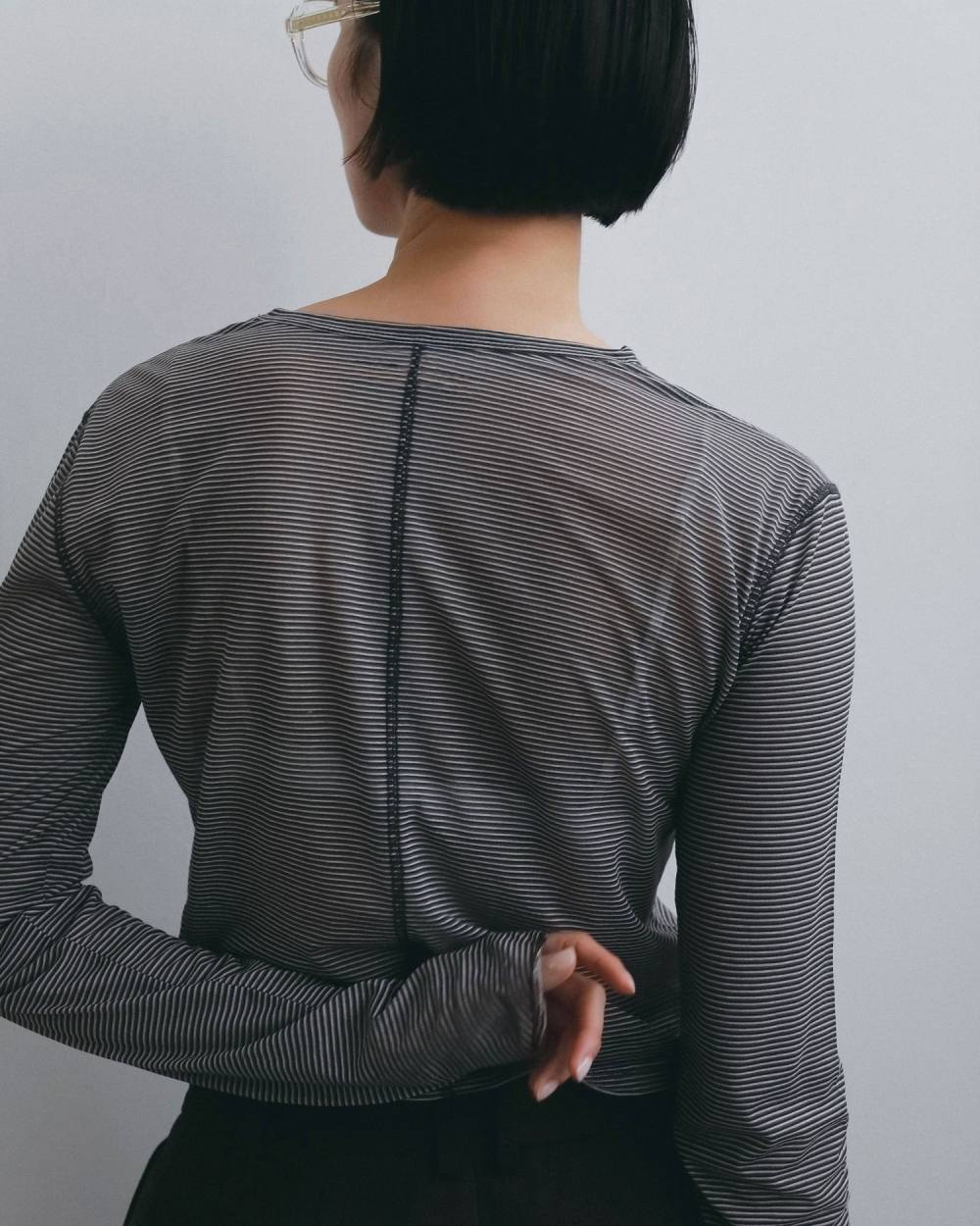 Sheer Border Long T-shirts Sheer Border Long T-shirts,シアー ボーダー ロングTシャツ,62620629,トップス,Tシャツ,カットソー,ロンT,ボーダー,ànuke,アンヌーク,lifes,ライフズ,26fall,26aw