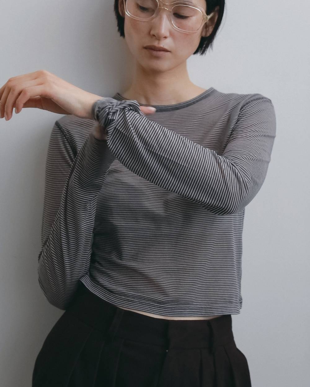 Sheer Border Long T-shirts Sheer Border Long T-shirts,シアー ボーダー ロングTシャツ,62620629,トップス,Tシャツ,カットソー,ロンT,ボーダー,ànuke,アンヌーク,lifes,ライフズ,26fall,26aw