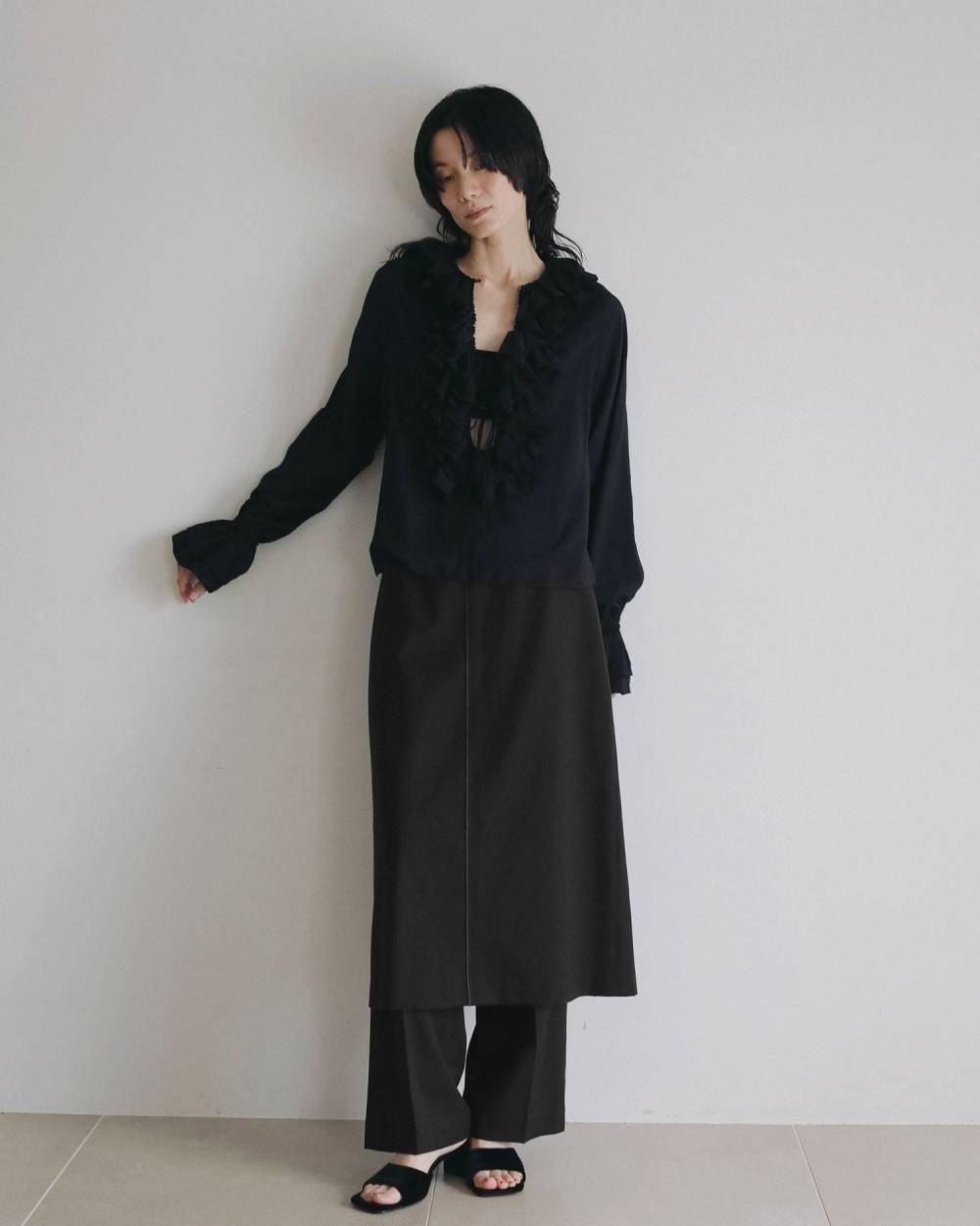 Wool Layered Pants Wool Layered Pants,ウール レイヤード パンツ,62620707,ボトム,パンツ,レイヤード,ànuke,アンヌーク,lifes,ライフズ,26ss,26fall,26aw