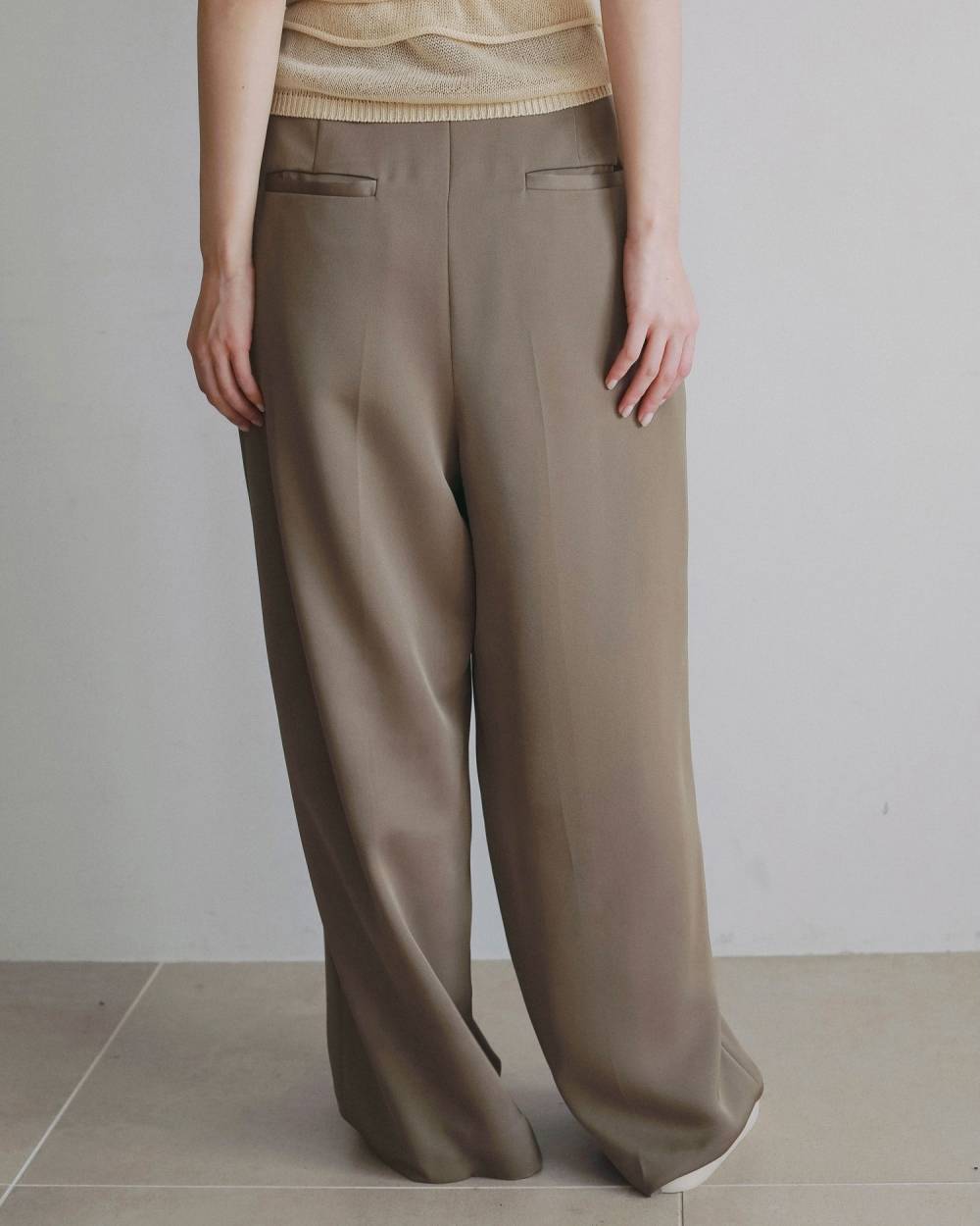 Twill Satin Pants Twill Satin Pants,ツイル サテン パンツ,62620708,ボトム,パンツ,ワイドパンツ,ànuke,アンヌーク,lifes,ライフズ,26ss,26fall,26aw