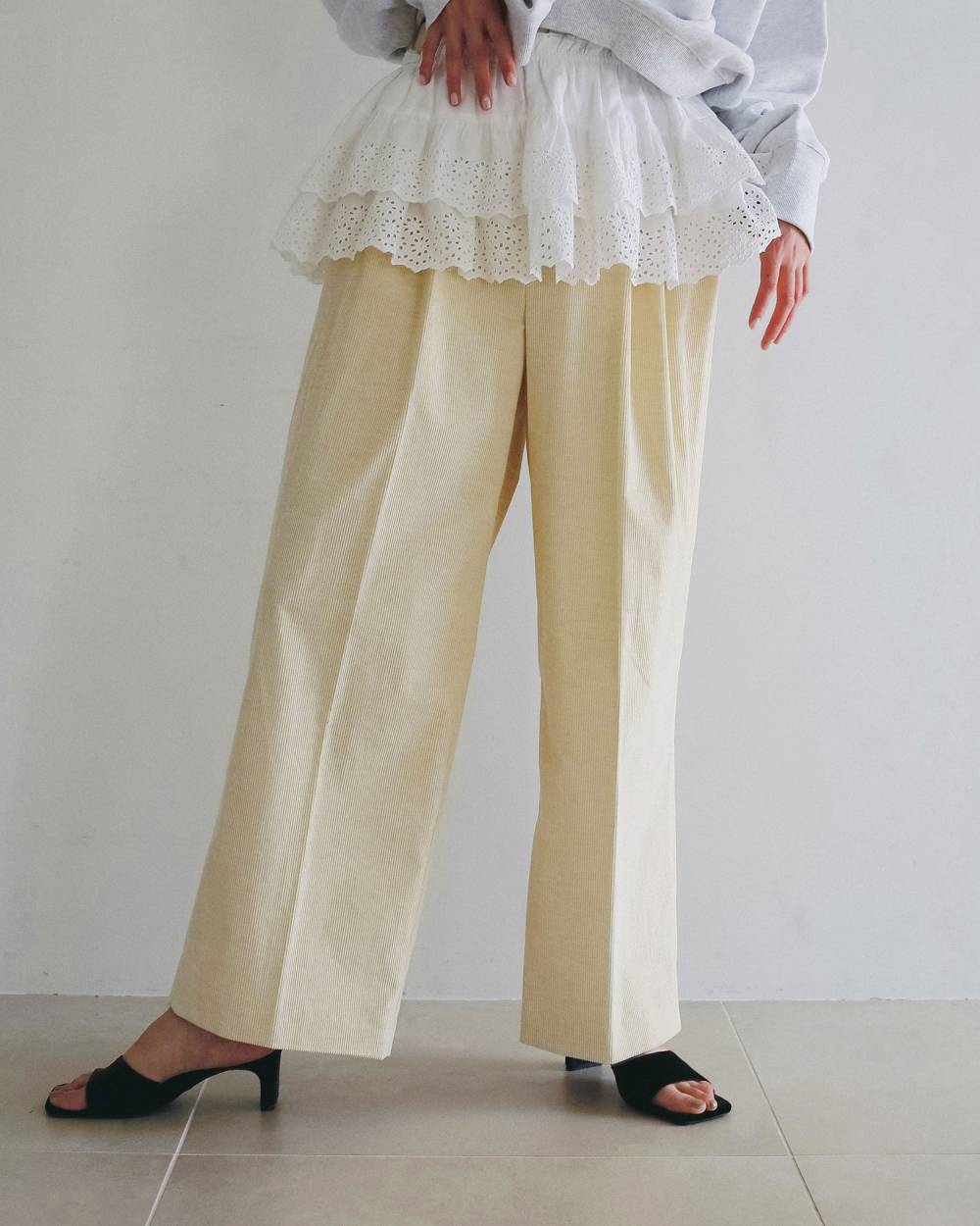Corduroy Wide Pants Corduroy Wide Pants,コーデュロイ ワイド パンツ,62620714,ボトム,パンツ,コーデュロイ,ワイドパンツ,ànuke,アンヌーク,lifes,ライフズ,26ss,26fall,26aw