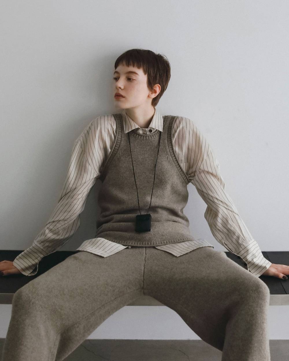 Knit Cocoon Pants Knit Cocoon Pants,ニット コクーン パンツ,62620721,ボトム,パンツ,ニットパンツ,ànuke,アンヌーク,lifes,ライフズ,26fall,26aw