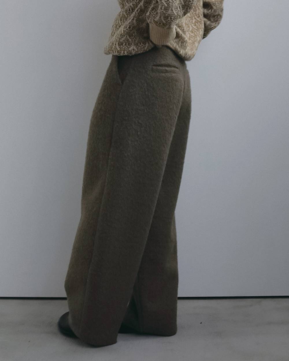 Wool Curve Pants Wool Curve Pants,ウール カーブ パンツ,62620722,ボトム,パンツ,ウール,毛,ワイドパンツ,ànuke,アンヌーク,lifes,ライフズ,26fall,26aw