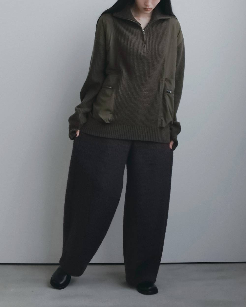 Wool Curve Pants Wool Curve Pants,ウール カーブ パンツ,62620722,ボトム,パンツ,ウール,毛,ワイドパンツ,ànuke,アンヌーク,lifes,ライフズ,26fall,26aw