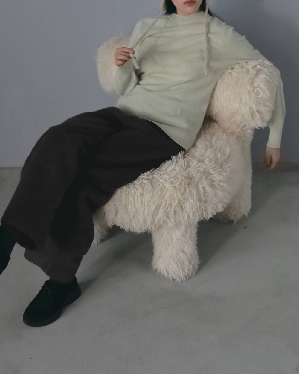 Wool Curve Pants Wool Curve Pants,ウール カーブ パンツ,62620722,ボトム,パンツ,ウール,毛,ワイドパンツ,ànuke,アンヌーク,lifes,ライフズ,26fall,26aw