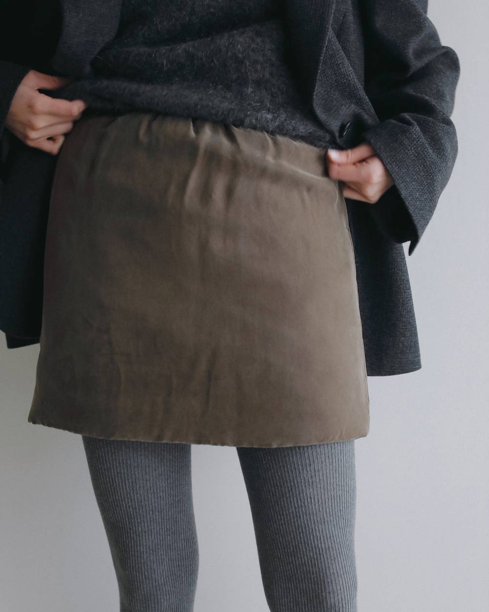 Padding Mini Skirt Padding Mini Skirt,パディング ミニ スカート,62620805,ボトム,スカート,ミニスカート,ànuke,アンヌーク,lifes,ライフズ,26ss,26fall,26aw