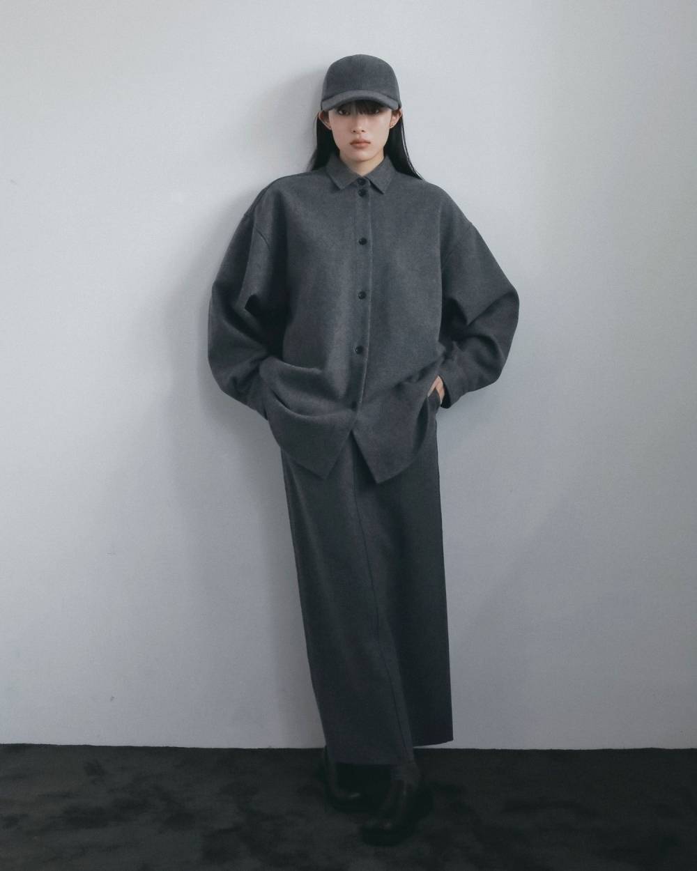 Wool Cutoff Skirt Wool Cutoff Skirt,ウール カットオフ スカート,62620807,スカート,ボトム,ウール,ロングスカート,ànuke,アンヌーク,lifes,ライフズ,26fall,26aw