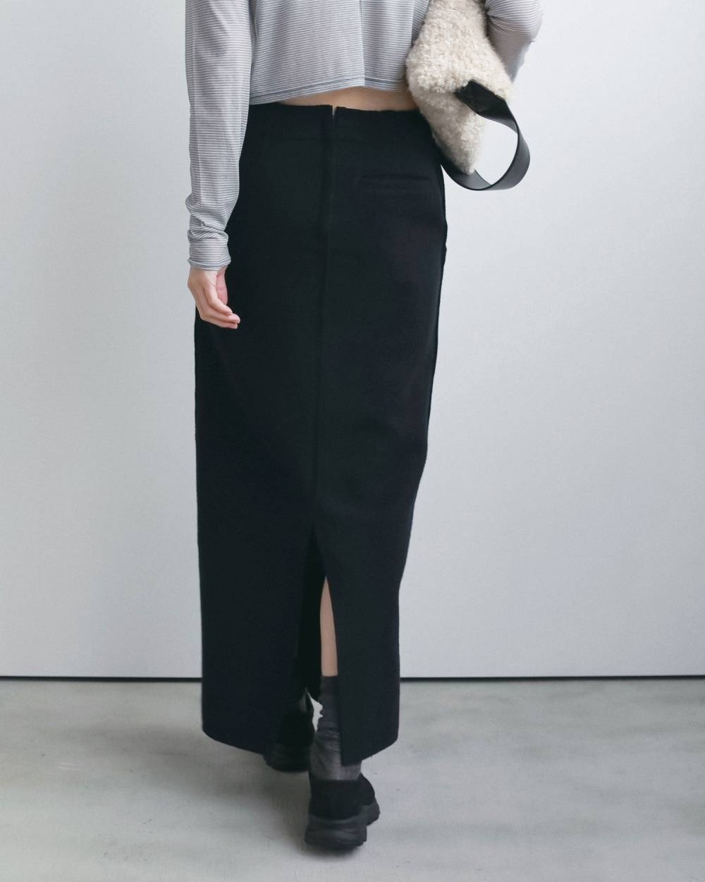 Wool Cutoff Skirt Wool Cutoff Skirt,ウール カットオフ スカート,62620807,スカート,ボトム,ウール,ロングスカート,ànuke,アンヌーク,lifes,ライフズ,26fall,26aw
