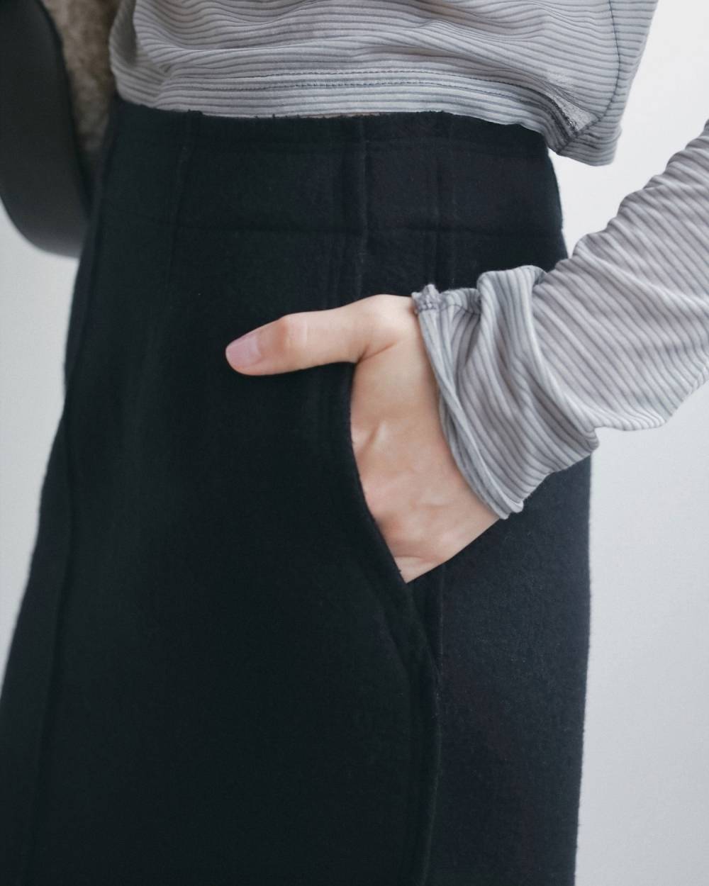 Wool Cutoff Skirt Wool Cutoff Skirt,ウール カットオフ スカート,62620807,スカート,ボトム,ウール,ロングスカート,ànuke,アンヌーク,lifes,ライフズ,26fall,26aw