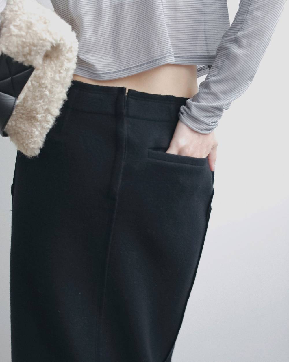 Wool Cutoff Skirt Wool Cutoff Skirt,ウール カットオフ スカート,62620807,スカート,ボトム,ウール,ロングスカート,ànuke,アンヌーク,lifes,ライフズ,26fall,26aw