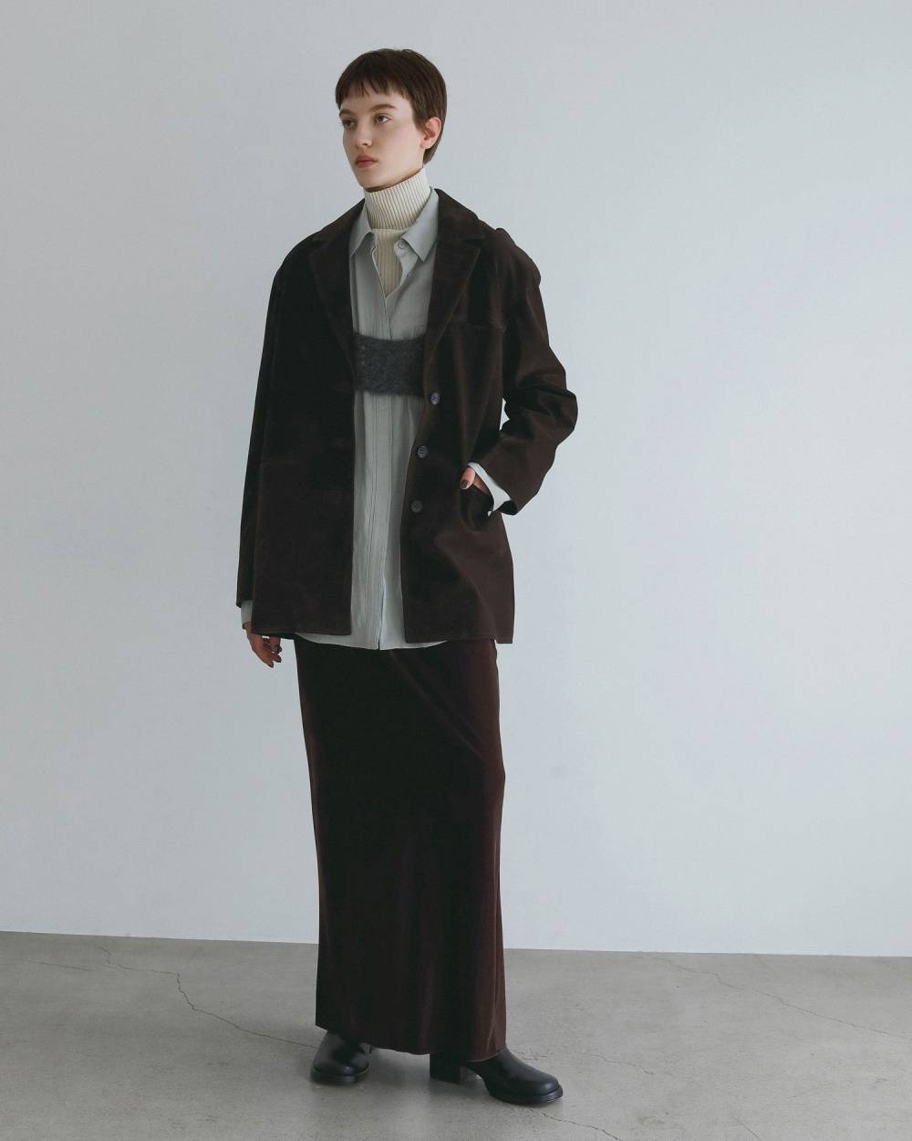 Velour Pencil SK Velour Pencil SK,ベロア ペンシル スカート,62620808,ボトム,スカート,ベロア,ペンシルスカート,ànuke,アンヌーク,lifes,ライフズ,26fall,26aw