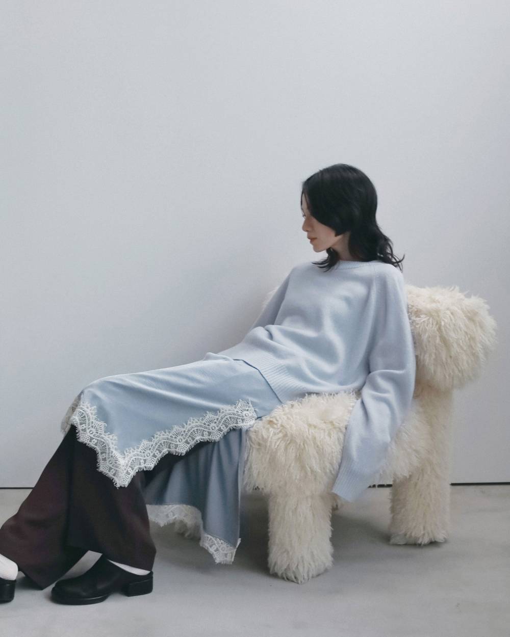 Satin Lace Skirt Satin Lace Skirt,サテン レース スカート,62620810,ボトム,スカート,レーススカート,ànuke,アンヌーク,lifes,ライフズ,26fall,26aw