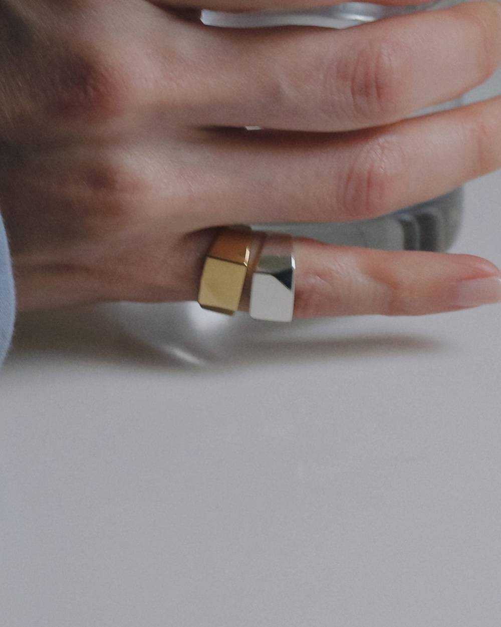Square Pinky Ring Square Pinky Ring,スクエア ピンキー リング,62620901,リング,指輪,ピンキー,小指,アクセサリー,アクセ,ànuke,アンヌーク,lifes,ライフズ,26ss,26fall,26aw