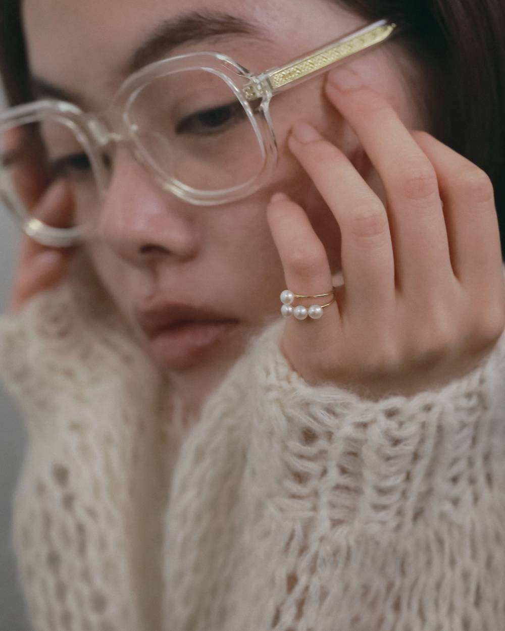 Pearlline Pinky Ring Pearlline Pinky Ring,パールライン ピンキー リング,62620908,リング,指輪,アクセ,アクセサリー,ジュエリー,ànuke,アンヌーク,lifes,ライフズ,26fall,26aw