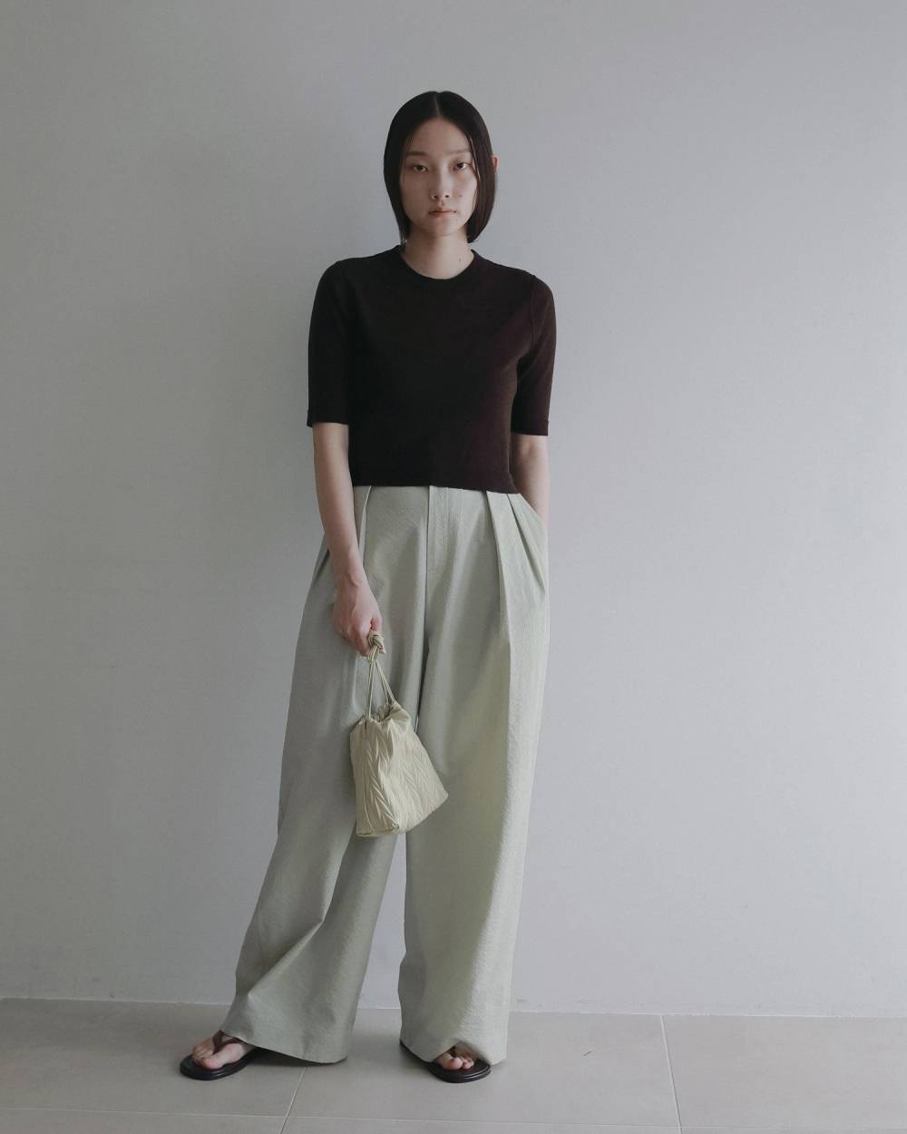 Ecoleather Pleats Purse Ecoleather Pleats Purse,エコレザー プリーツ パース,62621016,バック,グッズ,巾着バッグ,小物,ànuke,アンヌーク,lifes,ライフズ,26ss,26fall,26aw