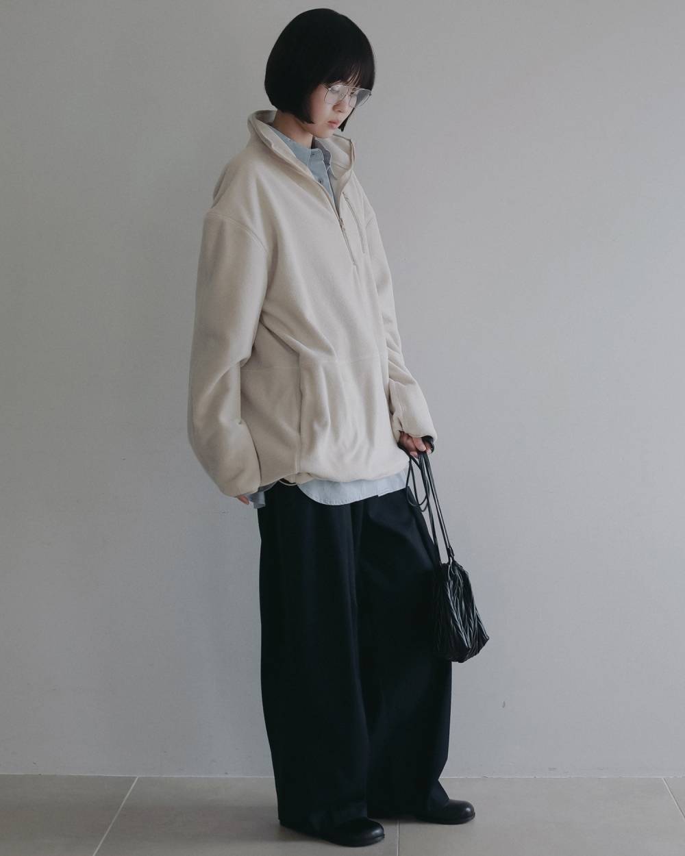 Ecoleather Pleats Purse Ecoleather Pleats Purse,エコレザー プリーツ パース,62621016,バック,グッズ,巾着バッグ,小物,ànuke,アンヌーク,lifes,ライフズ,26ss,26fall,26aw