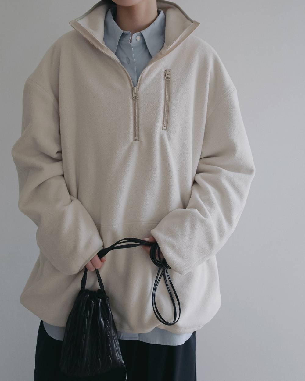 Ecoleather Pleats Purse Ecoleather Pleats Purse,エコレザー プリーツ パース,62621016,バック,グッズ,巾着バッグ,小物,ànuke,アンヌーク,lifes,ライフズ,26ss,26fall,26aw