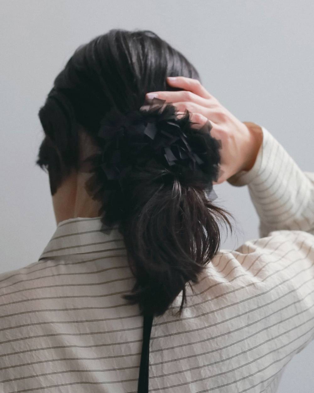 Tulle Fringe Chouchou Tulle Fringe Chouchou,チュール フリンジ シュシュ,62621019,シュシュ,ヘアアクセ,グッズ,ànuke,アンヌーク,lifes,ライフズ,26ss,26fall,26aw