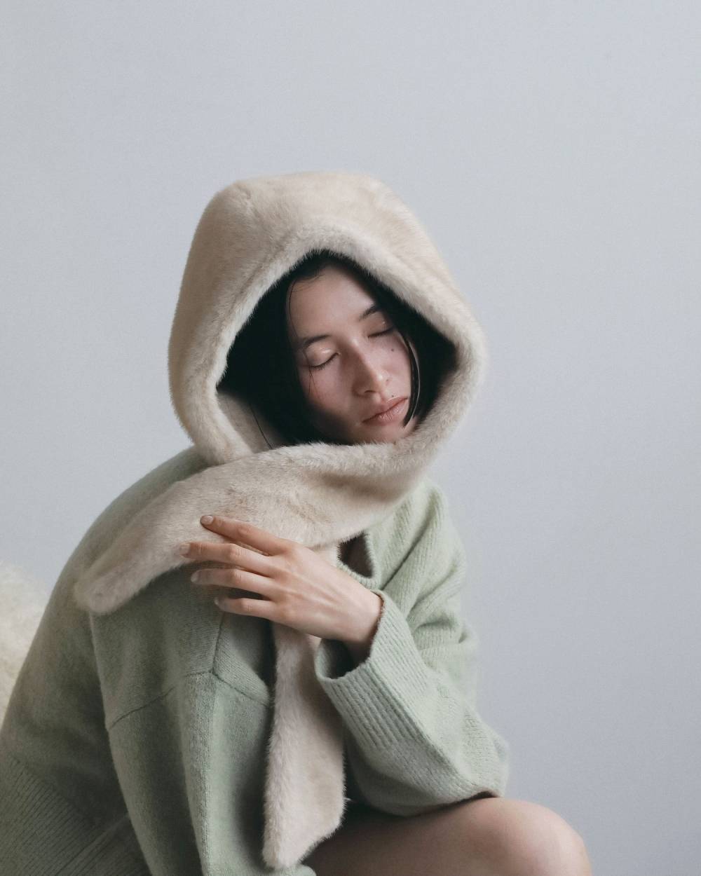 Eco Minkfur Hoodie Eco Minkfur Hoodie,エコ ミンクファー フーディー,62621021,フーディー,エコミンクファー,グッズ,小物,ànuke,アンヌーク,lifes,ライフズ,26fall,26aw