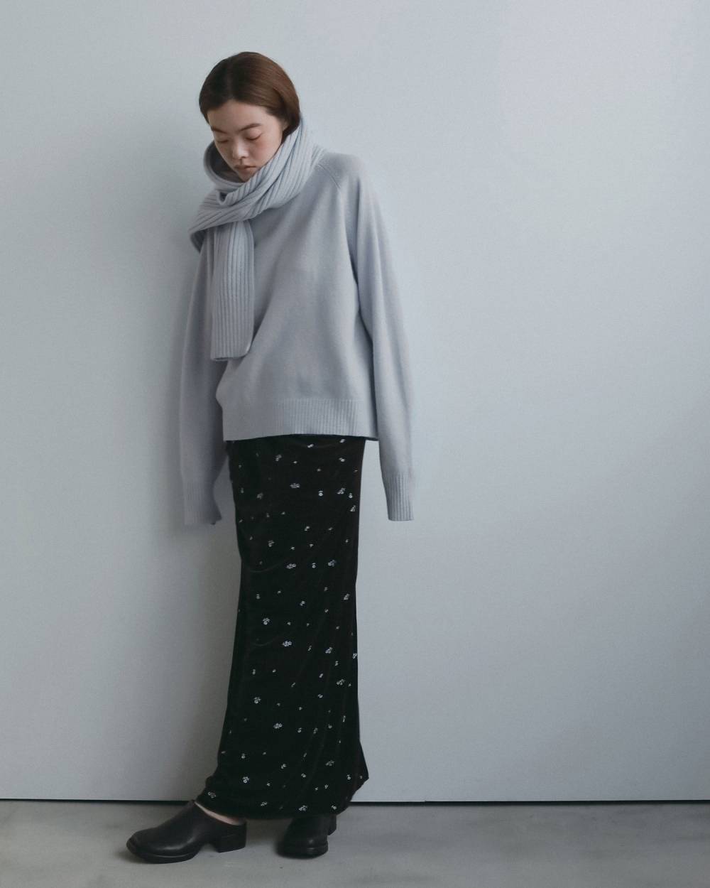 Rib Knit Stole Rib Knit Stole,リブニット ストール,62621023,ストール,ニット,ウール,マフラー,グッズ,小物,ànuke,アンヌーク,lifes,ライフズ,26fall,26aw