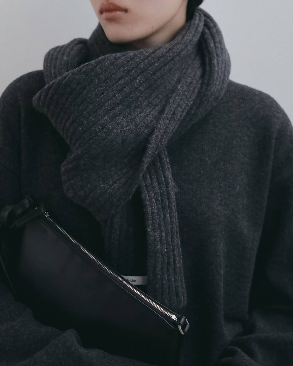 Rib Knit Stole Rib Knit Stole,リブニット ストール,62621023,ストール,ニット,ウール,マフラー,グッズ,小物,ànuke,アンヌーク,lifes,ライフズ,26fall,26aw