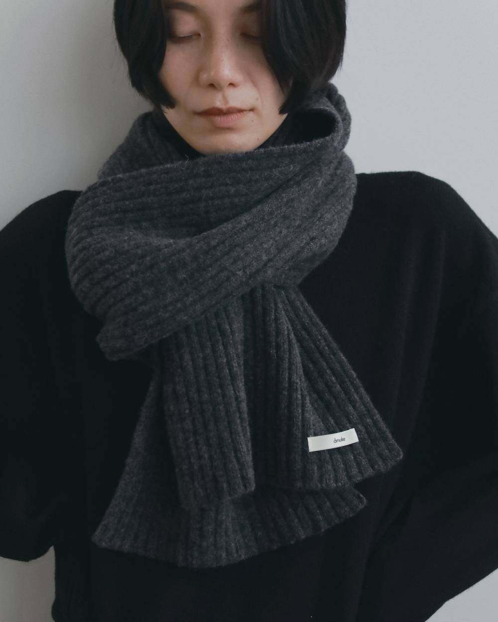 Rib Knit Stole Rib Knit Stole,リブニット ストール,62621023,ストール,ニット,ウール,マフラー,グッズ,小物,ànuke,アンヌーク,lifes,ライフズ,26fall,26aw