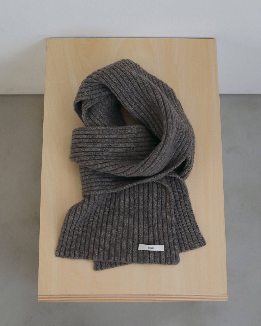 Rib Knit Stole Rib Knit Stole,リブニット ストール,62621023,ストール,ニット,ウール,マフラー,グッズ,小物,ànuke,アンヌーク,lifes,ライフズ,26fall,26aw