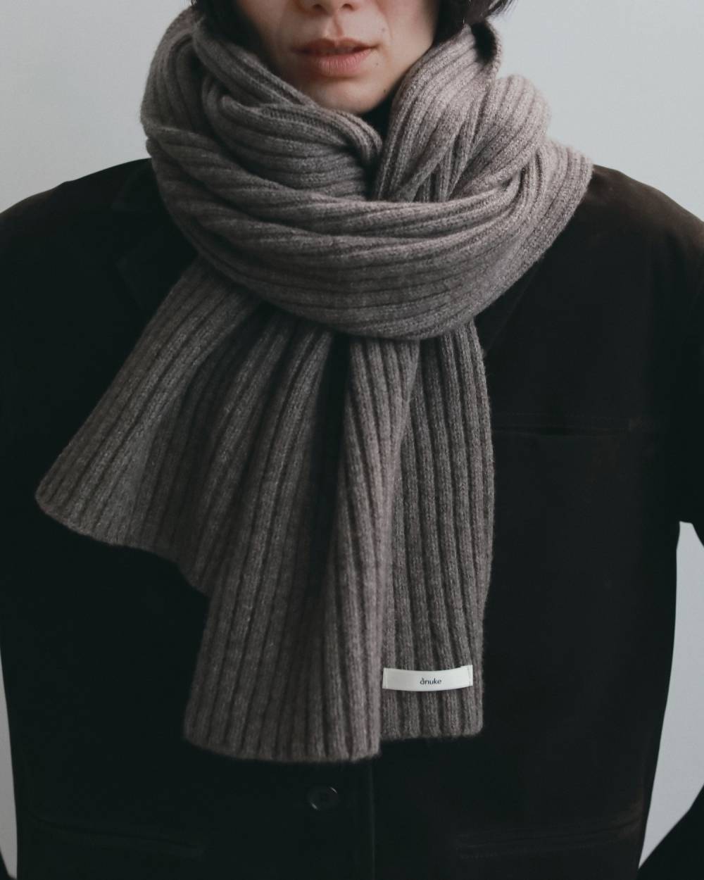 Rib Knit Stole Rib Knit Stole,リブニット ストール,62621023,ストール,ニット,ウール,マフラー,グッズ,小物,ànuke,アンヌーク,lifes,ライフズ,26fall,26aw