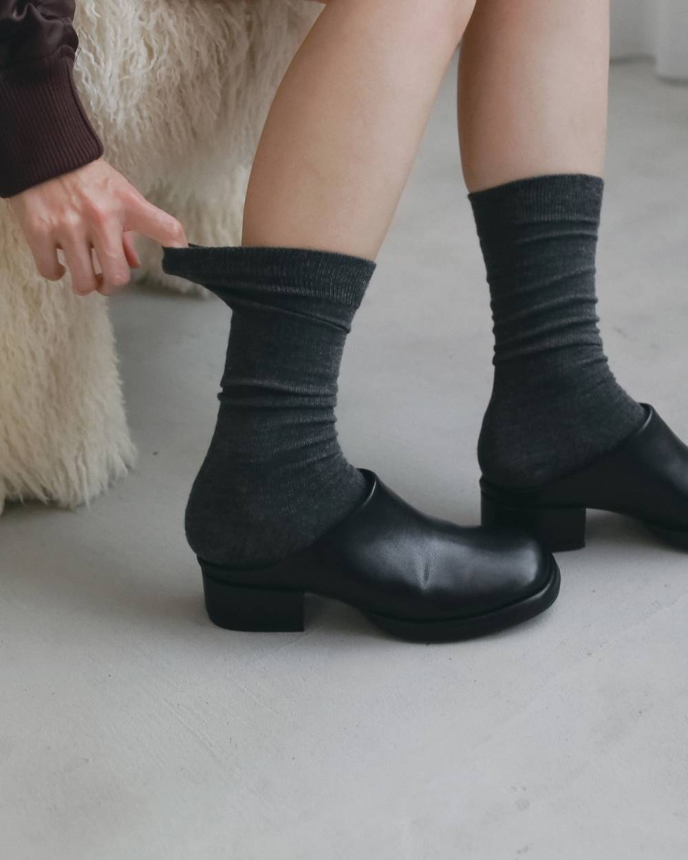Wool Rib Socks Wool Rib Socks,ウール リブ ソックス,62621028,靴下,ソックス,ウール,ウールリブソックス,ànuke,アンヌーク,lifes,ライフズ,26ss,26fall,26aw