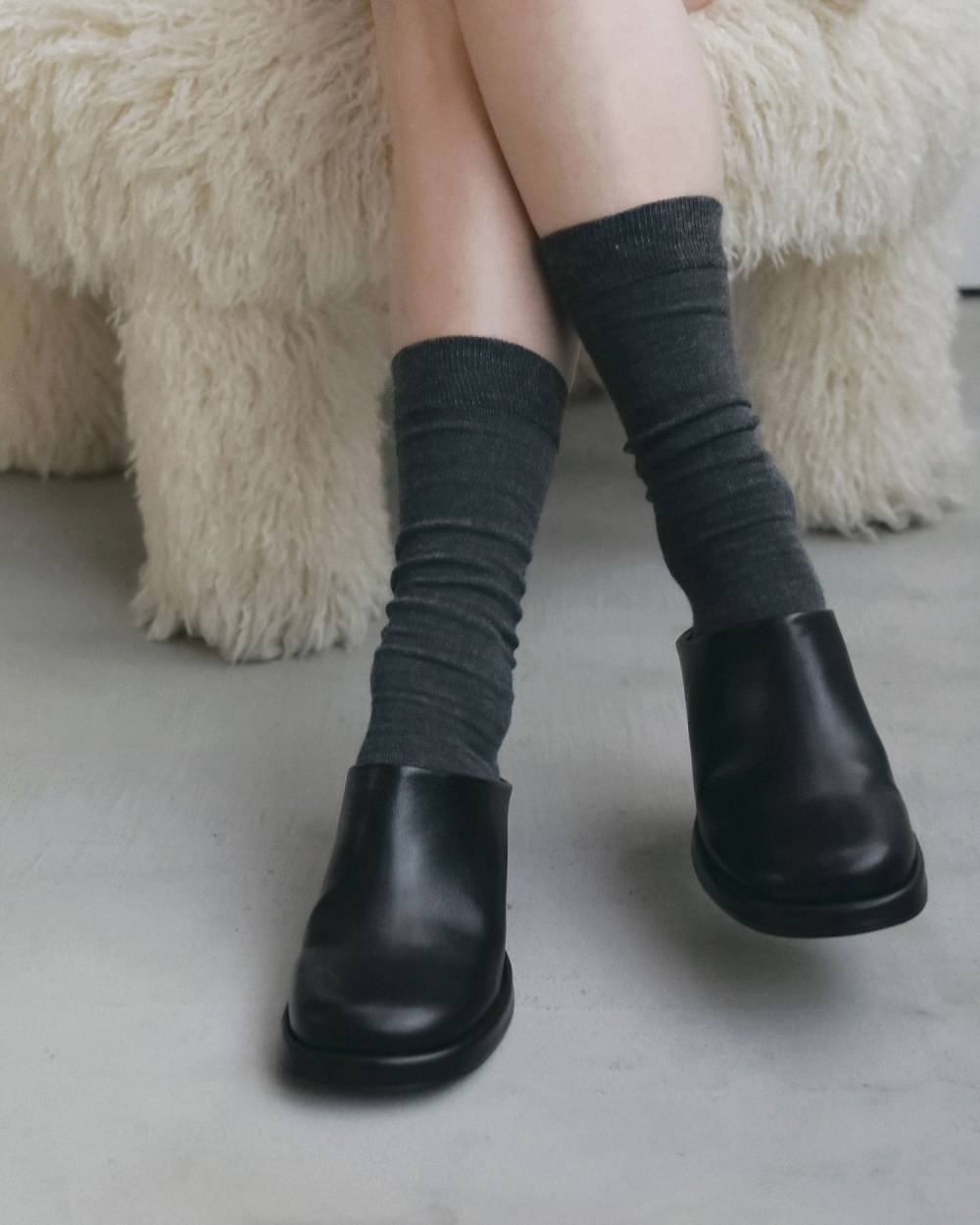 Square Heel Slip-on Square Heel Slip-on,スクエア ヒール スリッポン,62621032,靴,シューズ,スリッポン,エコレザースリッポン,ànuke,アンヌーク,lifes,ライフズ,26fall,26aw