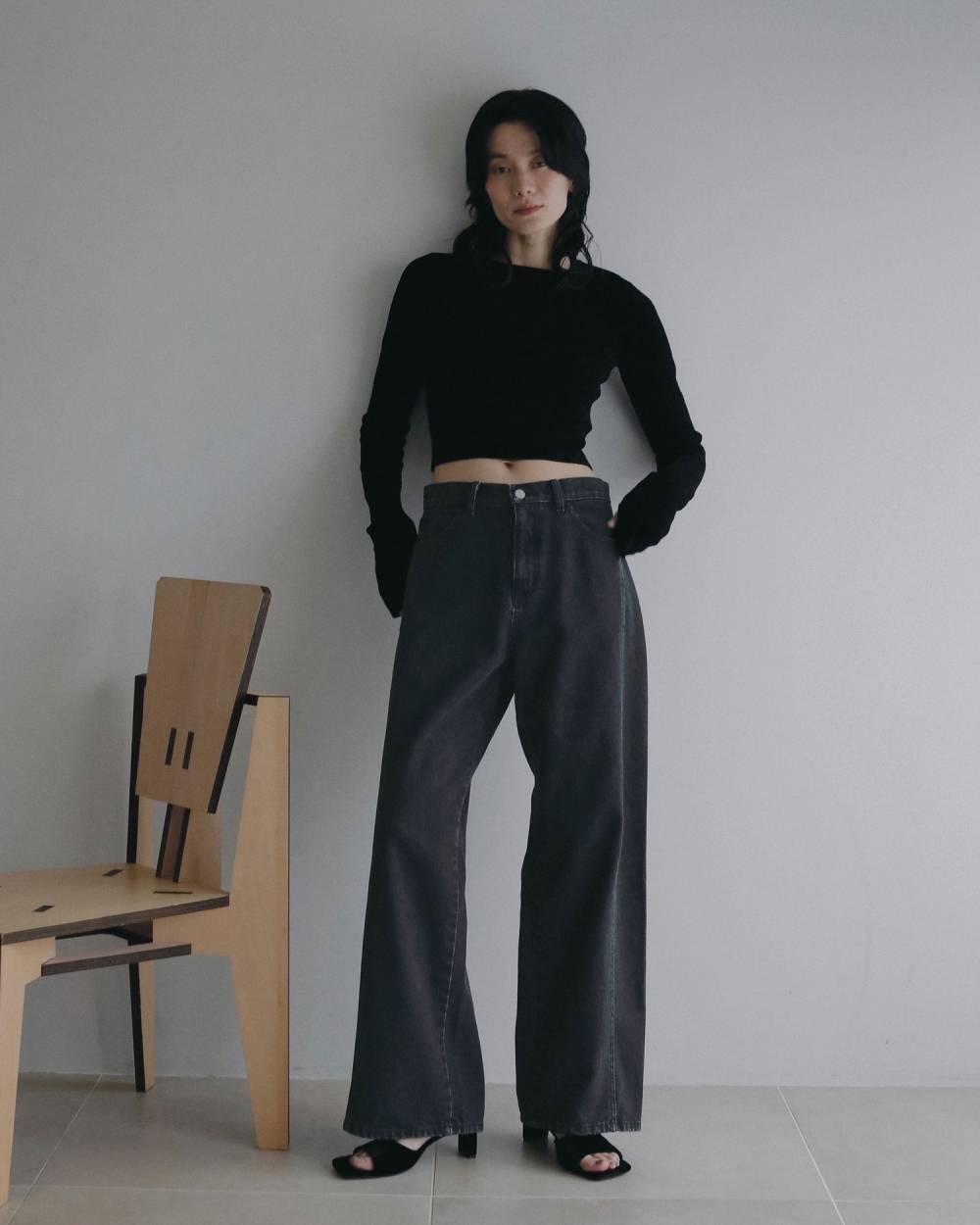 Panel Black Denim Panel Black Denim,パネル ブラック デニム,62621401,ボトム,デニム,ブラックデニム,パンツ,ワイドデニム,ànuke,アンヌーク,lifes,ライフズ,26ss,26fall,26aw