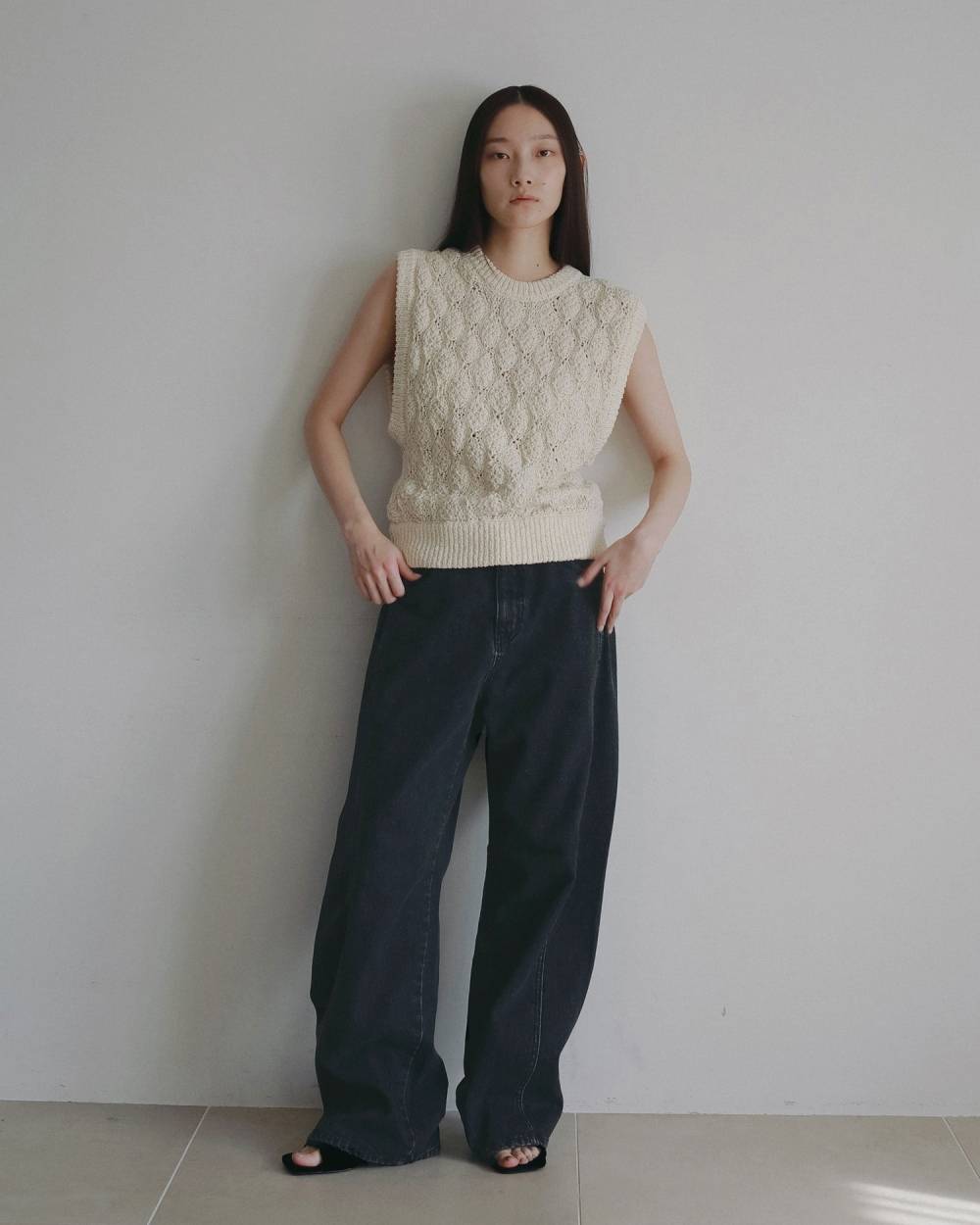 Panel Black Denim Panel Black Denim,パネル ブラック デニム,62621401,ボトム,デニム,ブラックデニム,パンツ,ワイドデニム,ànuke,アンヌーク,lifes,ライフズ,26ss,26fall,26aw