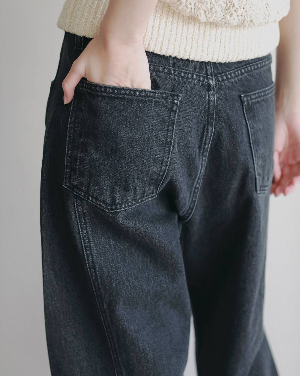 Panel Black Denim Panel Black Denim,パネル ブラック デニム,62621401,ボトム,デニム,ブラックデニム,パンツ,ワイドデニム,ànuke,アンヌーク,lifes,ライフズ,26ss,26fall,26aw