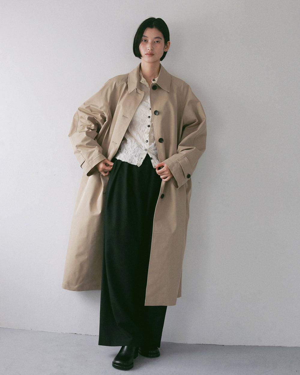 Soutiencollar Twill Coat Soutiencollar Twill Coat,ステンカラー ツイル コート,62710001,アウター,コート,ロングコート,羽織,ànuke,アンヌーク,lifes,ライフズ,27ss