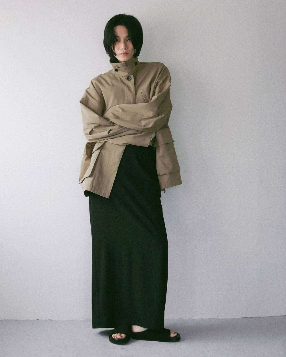 Over Half Coat Over Half Coat,オーバー ハーフ コート,62710002,アウター,コート,羽織,ハーフコート,ànuke,アンヌーク,lifes,ライフズ,27ss