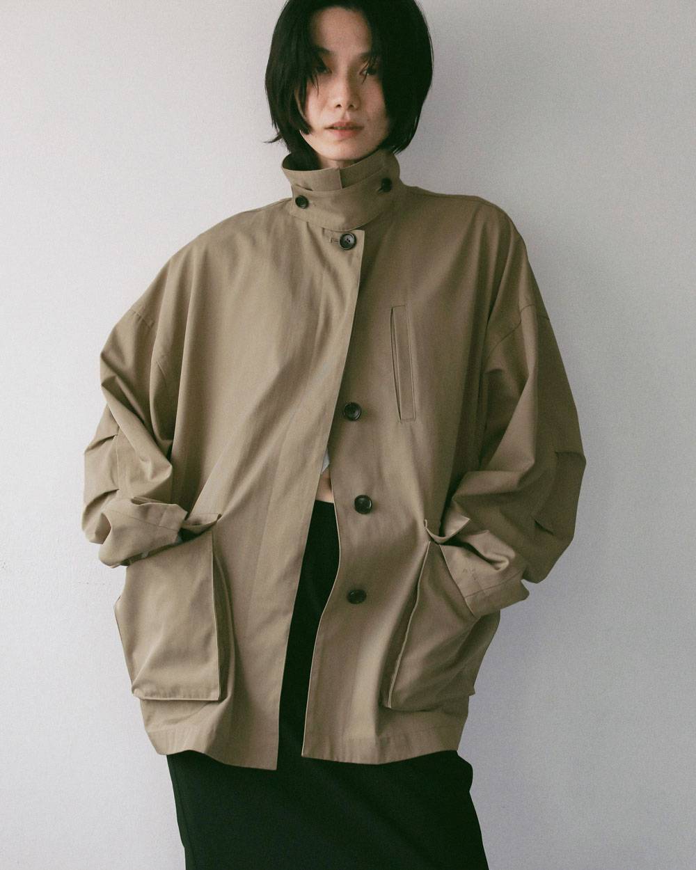 Over Half Coat Over Half Coat,オーバー ハーフ コート,62710002,アウター,コート,羽織,ハーフコート,ànuke,アンヌーク,lifes,ライフズ,27ss