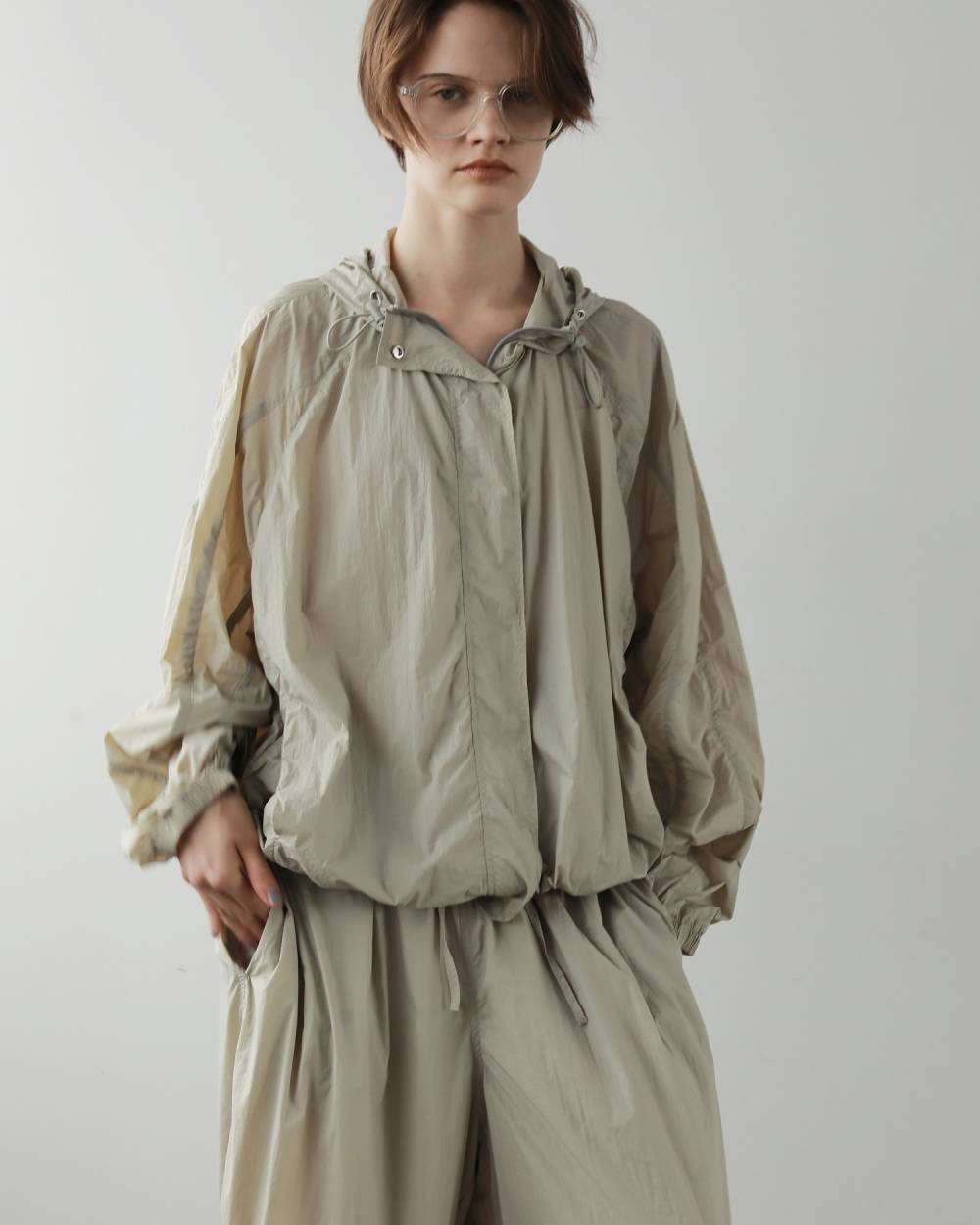 Sheer Track Blouson Sheer Track Blouson,シアー トラック ブルゾン,62710201,アウター,ブルゾン,ナイロン,羽織,軽アウター,シアー,透け感,ànuke,アンヌーク,lifes,ライフズ,27ss