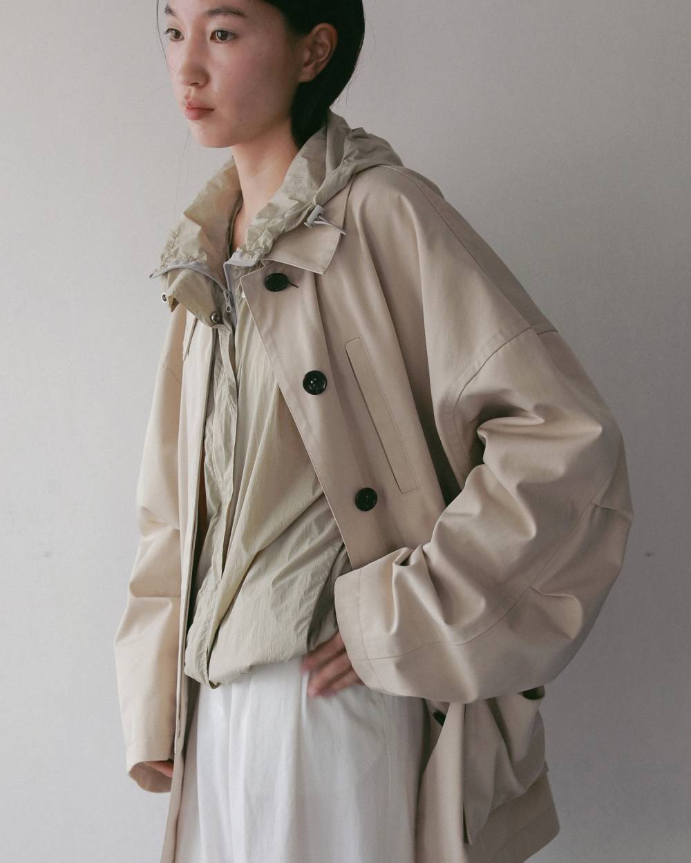 Sheer Track Blouson Sheer Track Blouson,シアー トラック ブルゾン,62710201,アウター,ブルゾン,ナイロン,羽織,軽アウター,シアー,透け感,ànuke,アンヌーク,lifes,ライフズ,27ss