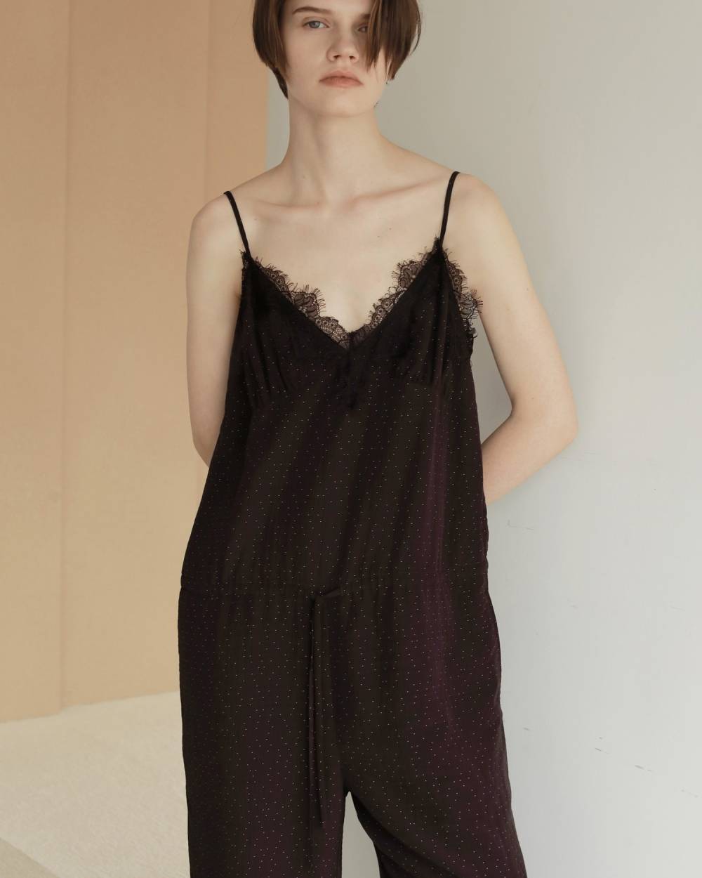 Dot Jacquard Combinaison Dot Jacquard Combinaison,ドット ジャカード コンビネゾン,62710305,コンビネゾン,つなぎ,オーバーオール,柄,ワンピース,ànuke,アンヌーク,lifes,ライフズ,27ss