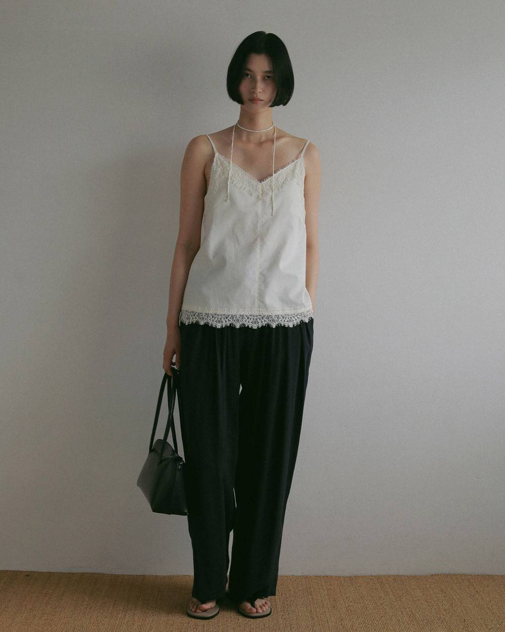 Twill Lace Camisole Twill Lace Camisole,ツイル レース キャミソール,62710404,キャミソールトップス,トップス,キャミソール,キャミ,ànuke,アンヌーク,lifes,ライフズ,27ss
