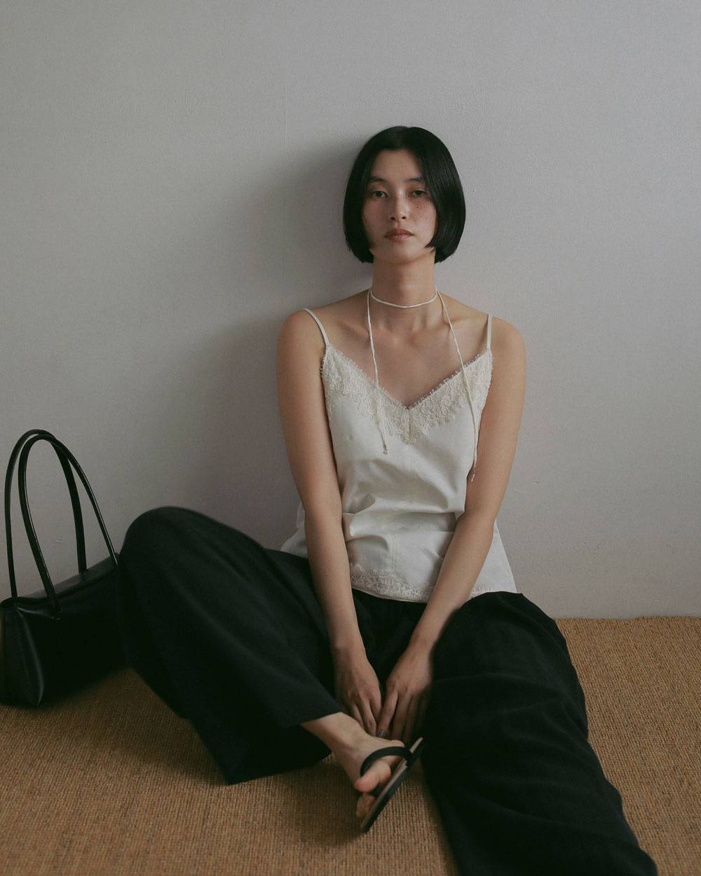 Twill Lace Camisole Twill Lace Camisole,ツイル レース キャミソール,62710404,キャミソールトップス,トップス,キャミソール,キャミ,ànuke,アンヌーク,lifes,ライフズ,27ss