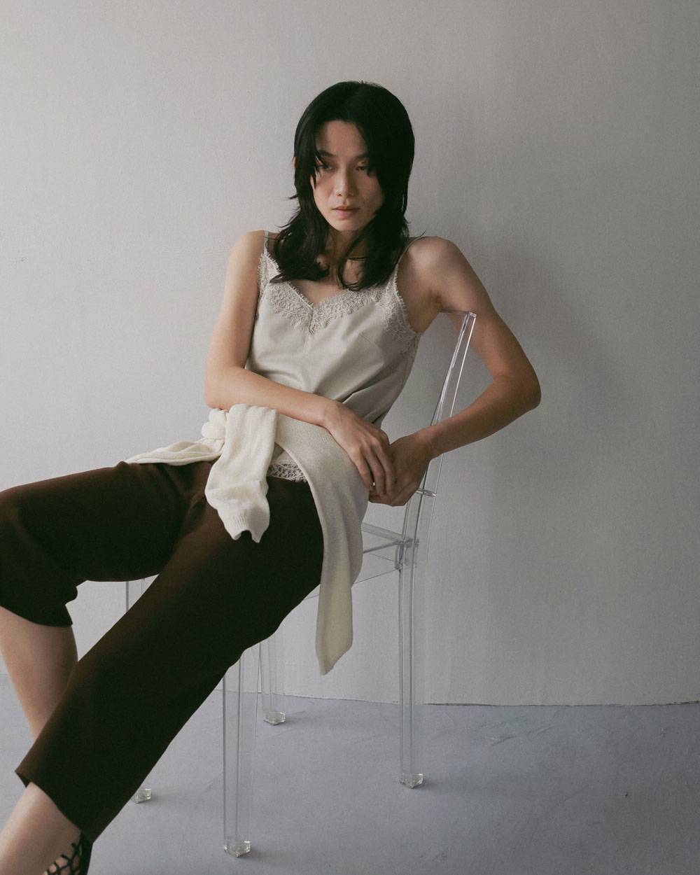 Twill Lace Camisole Twill Lace Camisole,ツイル レース キャミソール,62710404,キャミソールトップス,トップス,キャミソール,キャミ,ànuke,アンヌーク,lifes,ライフズ,27ss