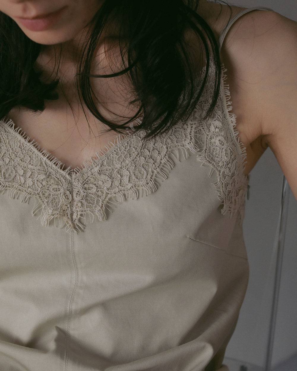 Twill Lace Camisole Twill Lace Camisole,ツイル レース キャミソール,62710404,キャミソールトップス,トップス,キャミソール,キャミ,ànuke,アンヌーク,lifes,ライフズ,27ss