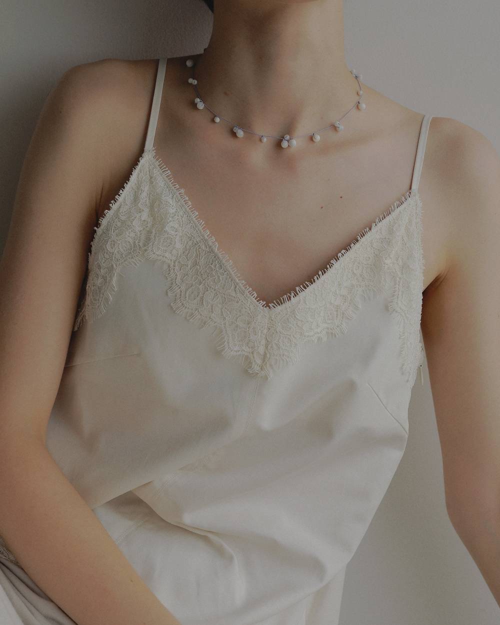Twill Lace Camisole Twill Lace Camisole,ツイル レース キャミソール,62710404,キャミソールトップス,トップス,キャミソール,キャミ,ànuke,アンヌーク,lifes,ライフズ,27ss